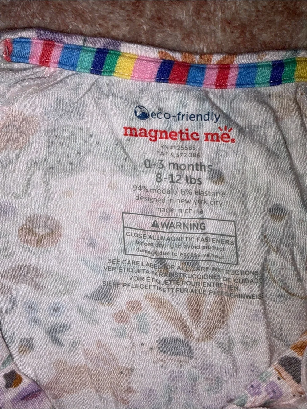 Magnetic Me Pink Floral Woodland Print Baby Pajamas